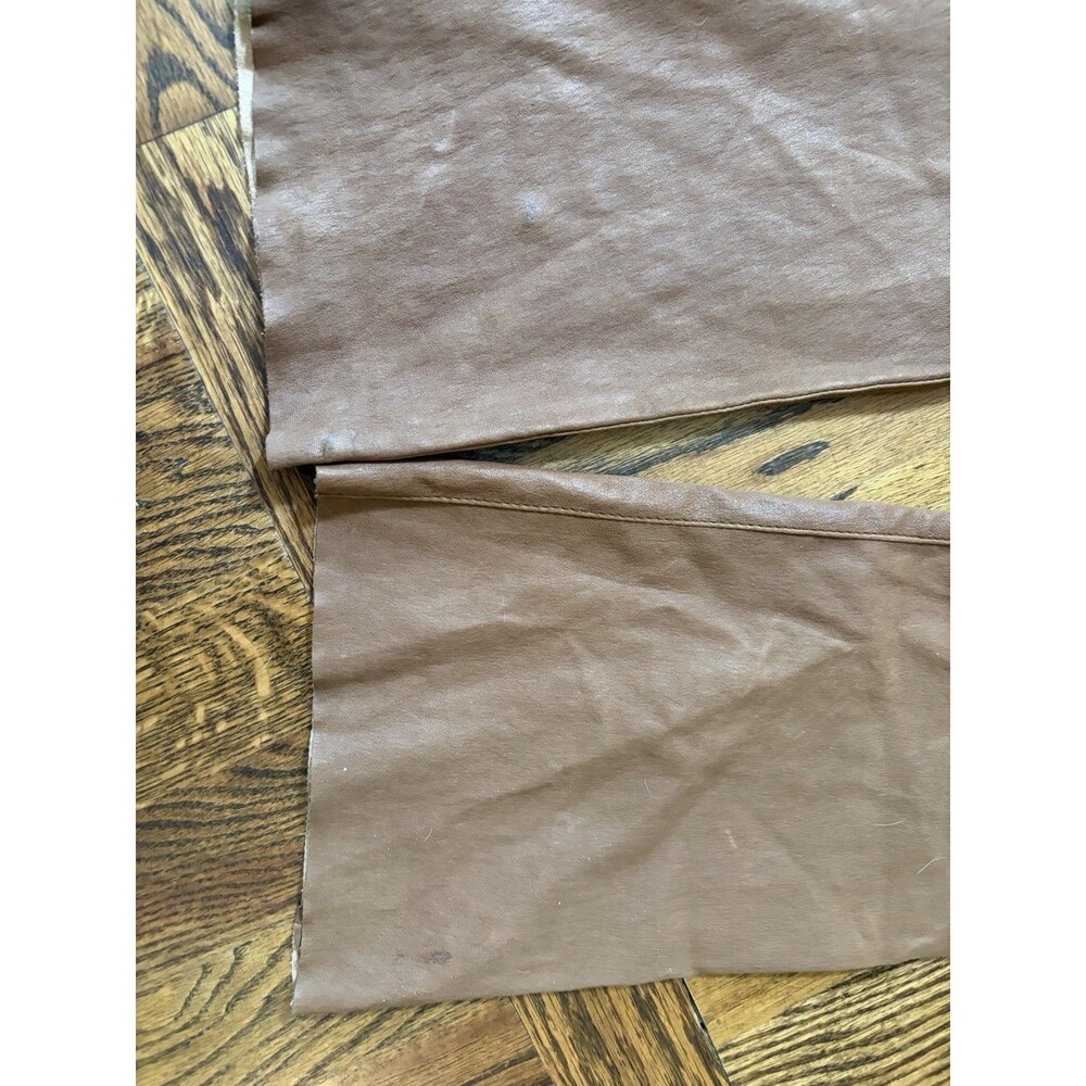 Brown Boot Cut Faux-Leather Pants - Women - Picture 10 of 12